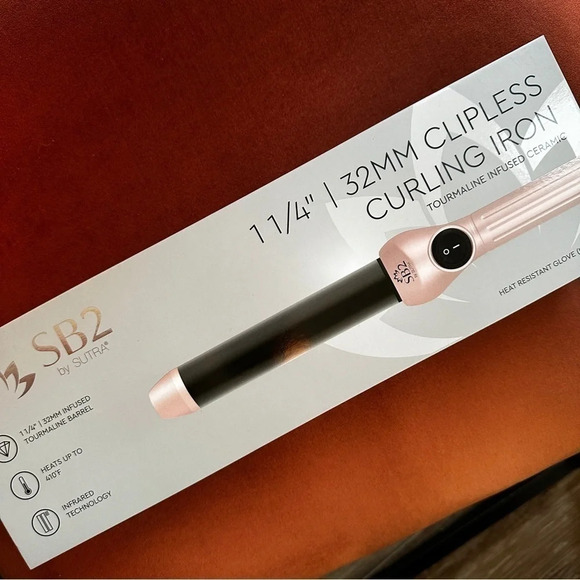 SB2 Sutra Clipless Curling Iron with Heat Protector Glove - NEW - Picture 1 of 7